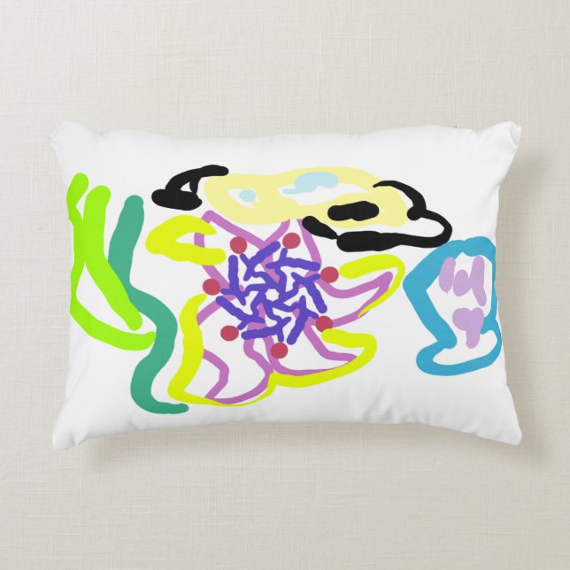 Seashell and starfish decorative cushion (Front)
