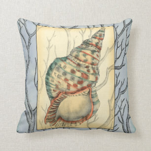 Seashell and Tree Branches Cushion