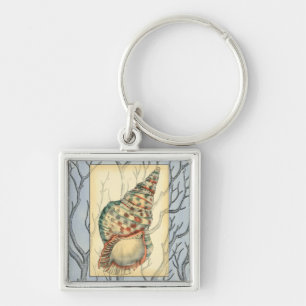 Seashell and Tree Branches Key Ring