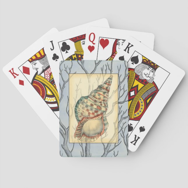 Seashell and Tree Branches Playing Cards (Back)
