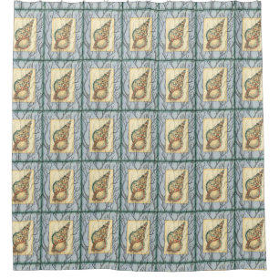 Seashell and Tree Branches Shower Curtain
