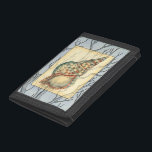 Seashell and Tree Branches Trifold Wallet<br><div class="desc">Jennifer Goldberger has an amazing collection of art capturing the gems of the ocean. In this beautiful,  classic nautical painting,  this seashell is the main object with unique tree branches in the background. Get this translucent painting on your favourite products today!</div>