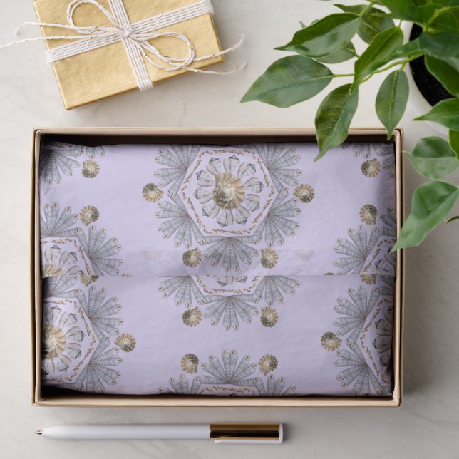 Seashell Art Pattern Lavender Tissue Paper (Gift)