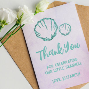 Seashell Baby Shower Thank You Card