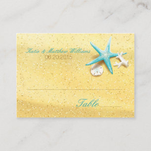 Seashell Beach Destination Wedding Place Cards