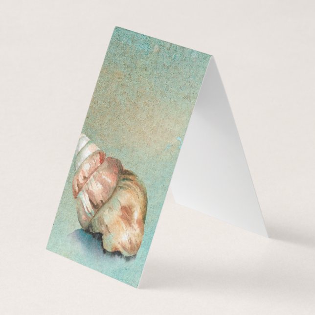 Seashell Beach Folded Bookmark  Business Card (Front)