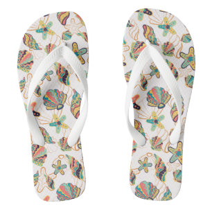Seashell Beach Pattern Jandals