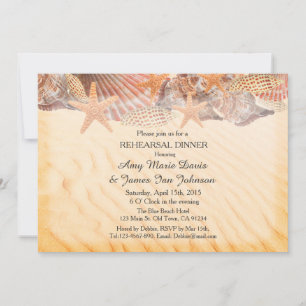 Seashell beach rehearsal dinner invite seashell5