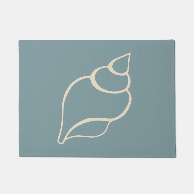 Seashell Beach Shell Doormat Welcome Mat Rug Gift (Front)