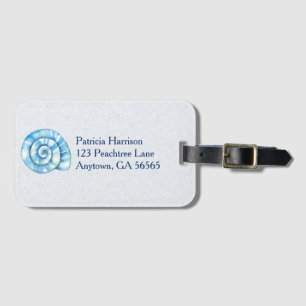 Seashell Beach Vacation Customisable Luggage Tag