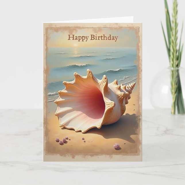 Seashell Birthday Card (Front)