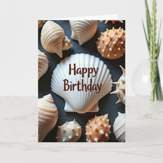 Seashell Birthday Wishes Card (Front)