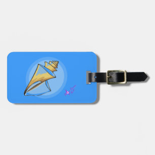 Seashell Blue Luggage Tag