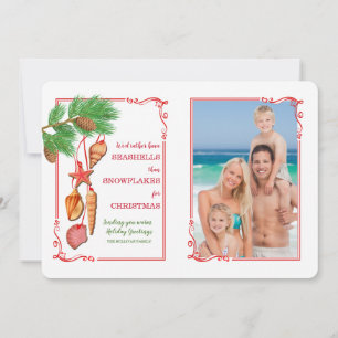 Seashell Christmas Photo Card