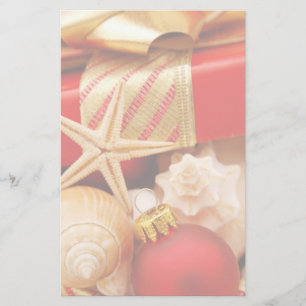 Seashell Christmas Stationery