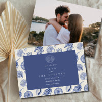 Seashell Coastal Beach Wedding Photo