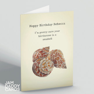 Seashell Collecters Birthday Card