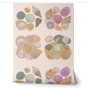 Seashell. Colour Blobs Wallpaper