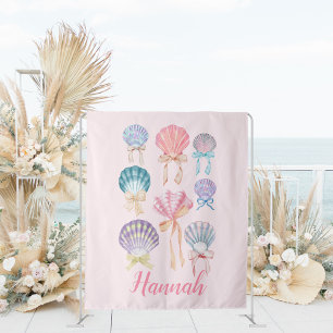Seashell Coquette Party Banner Tapestry
