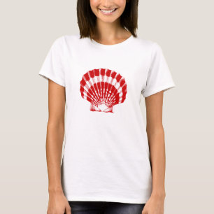 Seashell - deep red and white T-Shirt