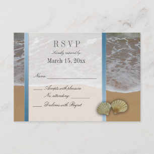 Seashell Destination Wedding DIY RSVP Card