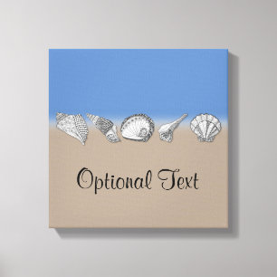 Seashell Drawing Art Canvas Print