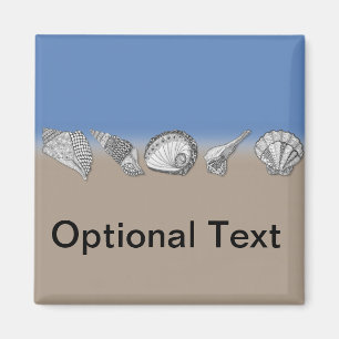 Seashell Drawing Art Magnet