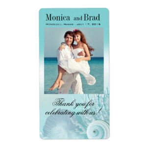 Seashell Dreams Beach Wedding Wine/Champagne