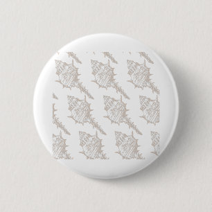 Seashell elegant pattern 6 cm round badge