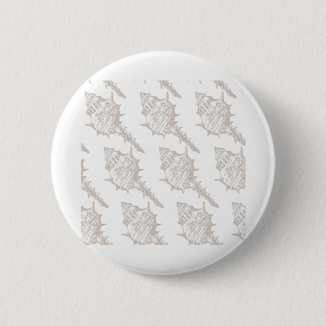 Seashell elegant pattern 6 cm round badge (Front)