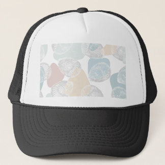 Seashell elegant seamless pattern trucker hat