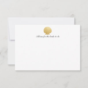 Seashell Faux Gold Foil Ocean Wedding Advice