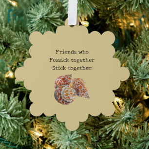 Seashell/Fossickers  Tree Decoration Card