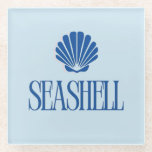 Seashell Glass Coaster<br><div class="desc">🖤</div>
