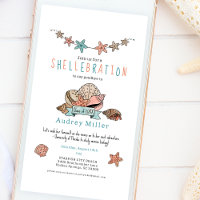 Seashell Going Away Graduation Party Invitation