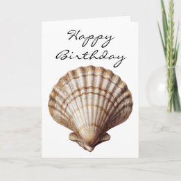 Seashell Happy Birthday Card