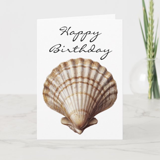 Seashell Happy Birthday Card (Front)