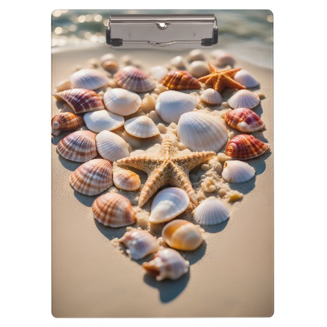 Seashell Heart  Clipboard (Front)