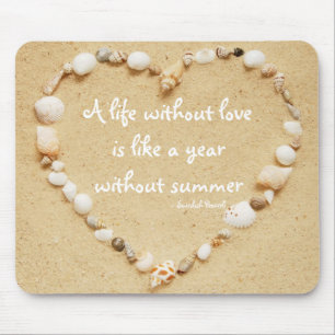 Seashell Heart Proverb Mousepad