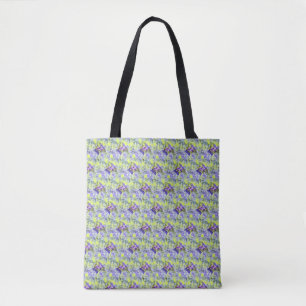 Seashell in sea blue purple watercolor painting le tote bag