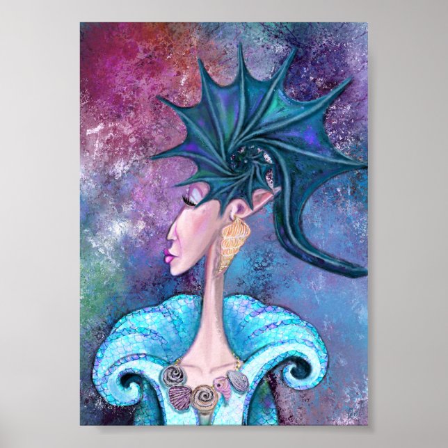 Seashell Lady Poster - Painting (Front)