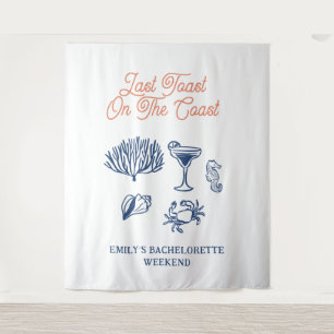 Seashell Last toast coast Bachelorette Weekend Tapestry
