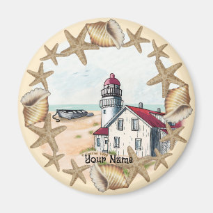 Seashell Lighthouse Magnet