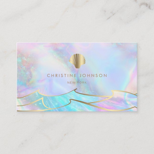 seashell logo design business card (Front)