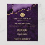 seashell logo on purple design flyer<br><div class="desc">beauty salon professional makeup artist flyer</div>