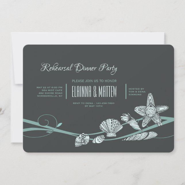 Seashell Medley Invitation (Front)