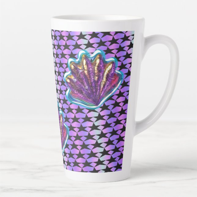 SeaShell Mermaid  Latte Mug (Right)