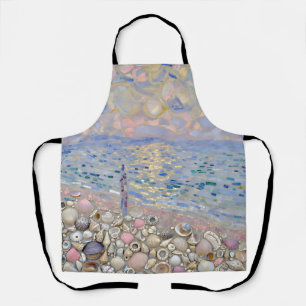 Seashell Mosaic Beach Horizon Glow Apron