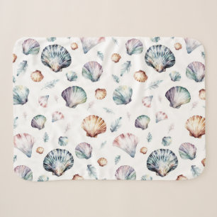 Seashell Ocean Beach Sea Shell Design 358 Sherpa Blanket