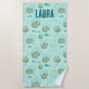 Seashell Ocean Sea Marine Life Beach Towel